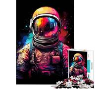 Rompecabezas surrealista de astronautas de 1000 piezas juegos relajantes desafío de inteligencia cerebral juguetes adictivos regalos para hombres y mujeres carrera de velocidad manual (tamaño 38x52cm)