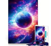 Rompecabezas Surrealista de Galaxia y Planeta neón de 1000 Piezas para Adultos Mejora la Memoria Obra de Arte para armar en Momentos cálidos 38x26cm