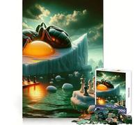Rompecabezas Surrealista de Hormigas para Pared, 1000 Piezas, para Adultos, Regalos, para Fortalecer la Memoria, Momentos de Serenidad, Calidad, Borde, Deseo de Papá Noel 38x26cm