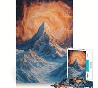 Rompecabezas Surrealista de montaña Nevada de 1000 Piezas para Adultos Juguete para desarrollar la Habilidad y la concentración Corte preciso Regalo conmovedor 38x52cm