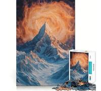 Rompecabezas Surrealista de montaña Nevada de 1000 Piezas para Adultos Rompecabezas de Memoria Disfrute del Montaje Lento de la Imagen Regalo Creativo 50x75cm
