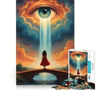 Rompecabezas Surrealista de Paisaje con Cascada para Adolescentes, 1000 Piezas, Juego de lógica, pasatiempo para el hogar, Corte preciso, Regalo para Festivales 38x52cm