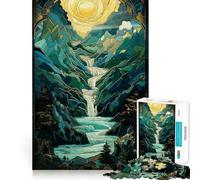 Rompecabezas Surrealista de Paisaje mítico para Adolescentes, 1000 Piezas, estimula la Memoria, diversión Tranquila, Bordes precisos, Regalo artístico 38x26cm