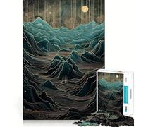 Rompecabezas Surrealista de Paisaje mítico para Adolescentes, 1000 Piezas, para estimular la Memoria, Actividad en casa, patrón de Montaje, 38x52cm