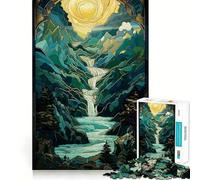 Rompecabezas Surrealista de Paisaje mítico para Adultos, 1000 Piezas Piensa en el Juguete Inteligente para el hogar Disfruta de un Corte preciso Decoración de Pared 50x75cm