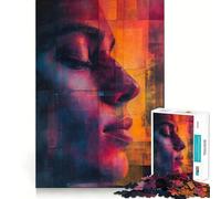 Rompecabezas surrealistas con Retratos de Mujeres para Adolescentes 1000 Piezas Juego Mental Divertido Conexión Limpia y fluida Una Forma Atractiva de Pasar el Tiempo Libre (38x52cm)