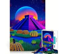 Rompecabezas surrealistas de Calabazas en Forma de pirámide para Adultos, 1000 Piezas, Juguete Que desafía la Mente, Pieza de colección de Arte de Corte nítido 38x52cm