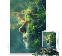 Rompecabezas surrealistas de meditación con Cannabis para Adolescentes, 1000 Piezas, para Mejorar la Memoria, Tiempo Libre, Bordes limpios, Regalo Encantador 50x75cm