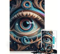 Rompecabezas surrealistas de Ojos y Estrellas para Adultos, 1000 Piezas, para estimular la Memoria, Momentos acogedores, armar Patrones y Lista de Deseos de Santa Claus 38x52cm