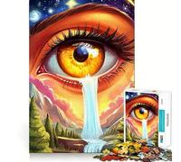 Rompecabezas surrealistas de paisajes con cascadas para Adultos, 1000 Piezas, para estimular la Memoria, Momentos acogedores, Montaje de Patrones, Lista de Deseos de Santa Claus 38x52cm