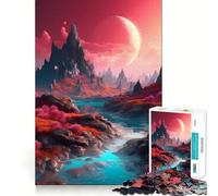 Rompecabezas surrealistas de paisajes para Adolescentes, 1000 Piezas, para estimular la Memoria, Relajarse, Bordes precisos, Regalo increíble 50x75cm