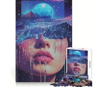 Rompecabezas surrealistas de Retratos acuáticos para Adultos, 1000 Piezas, Juguete Que desafía la Mente, Pieza de colección de Arte de Corte nítido 38x26cm