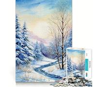 Rompecabezas Susurro Invernal,1000 Piezas,Juego de ingenio,Piezas de Ajuste, Actividad Nocturna para Toda la Familia (38x52cm)