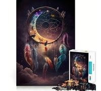 Rompecabezas Susurros de Atrapasueños para Adolescentes 1000 Piezas Mejora Mental Juego Tamaño Uniforme Piezas Precisas Actividad Divertida para la Familia y la Noche (50x75cm)