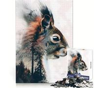 Rompecabezas Susurros del Bosque de Las Ardillas de 1000 Piezas para Adolescentes Juguete para ejercitar la Mente Diseño Acogedor y Relajante Regalo Original para armar 38x52cm