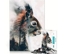 Rompecabezas Susurros del Bosque de Las Ardillas de 1000 Piezas para Adolescentes Juguete para ejercitar la Mente Diseño Acogedor y Relajante Regalo Original para armar 38x52cm