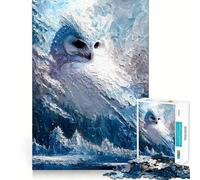 Rompecabezas Susurros del Búho Invernal de 1000 Piezas Diversión para ejercitar la Memoria Bordes Lisos Encaje Forma Divertida de llenar Las Horas Libres (38x52cm)