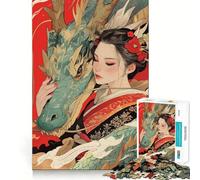 Rompecabezas Susurros del Dragón de 1000 Piezas Juego para ejercitar la Mente Artesanía de Corte experta Un pasatiempo Fascinante para los Momentos de Ocio (38x52cm)