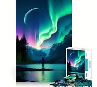 Rompecabezas Susurros del Norte de 1000 Piezas para Adolescentes Diversión tamaño Uniforme Piezas precisas Actividad Relajante para Grupos en Interiores (38x26cm)