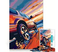 Rompecabezas SUV Sunset Drive para Adolescentes, 1000 Piezas, para desarrollar la Memoria, Tiempo Libre, Bordes limpios, Regalo Encantador 38x26cm