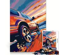 Rompecabezas SUV Sunset Drive para Adultos, 1000 Piezas, Think Smart Toy Home, Enjoy Precision Cut Wall Art Decor 50x75cm