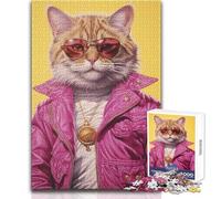 Rompecabezas Swag Cat para Adolescentes de 1000 Piezas, Juego Educativo de razonamiento y Habilidad, Regalo Ideal para Cualquier ocasión, tamaño 50x75cm