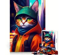 Rompecabezas Swag Cat Teenagers de 1000 Piezas, diseño Relajante para Mejorar la Memoria y la Memoria, Ideal para armar y Decorar la Pared 38x26cm