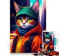Rompecabezas Swag Cat Teenagers de 1000 Piezas, diseño Relajante para Mejorar la Memoria y la Memoria, Ideal para armar y Decorar la Pared 38x26cm