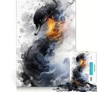 Rompecabezas Swan and Smoke para Adolescentes, 1000 Piezas, Pure Logic Toy, Quiet Calm Clean Cut, decoración de Pared 38x52cm