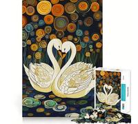 Rompecabezas Swan Love de 1000 Piezas para Adolescentes Rompecabezas para desarrollar la Memoria Divertido diseño para armar Una cálida Sorpresa 38x52cm