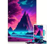 Rompecabezas Synthwave Beach Sunset de 1000 Piezas para Adolescentes Juguete Que desafía la Mente Pasatiempo Relajante Corte preciso Regalo Encantador 38x26cm