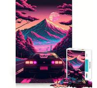 Rompecabezas Synthwave Car in Motion para Adolescentes, 1000 Piezas, Juguete cognitivo, pasatiempo Tranquilo, Borde Premium, 50x75cm