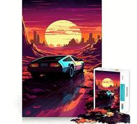 Rompecabezas Synthwave Car in Motion para Adultos, 1000 Piezas, estimula la Memoria, diversión Relajante, Corte Premium, Regalo Original 50x75cm