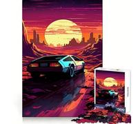 Rompecabezas Synthwave Car in Motion para Adultos, 1000 Piezas, Pure Logic Toy, Peaceful Time, Sharp Cut, Heartful Gift 38x26cm