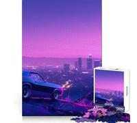 Rompecabezas Synthwave Cityscape de 1000 Piezas para Adultos Rompecabezas Memory Lift Disfrute del Montaje Lento de la Imagen Regalo Creativo 38x52cm