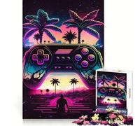 Rompecabezas Synthwave Controller para Adolescentes, 1000 Piezas, Juego de lógica, pasatiempo para el hogar, Corte preciso, Regalo para Festivales 50x75cm
