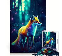 Rompecabezas Synthwave Fox con Luces de 1000 Piezas para Adolescentes Juguete de razonamiento y Desarrollo de Habilidades Sin estrés Corte preciso Un Regalo Encantador 38x52cm
