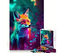 Rompecabezas Synthwave Fox Looks para Adolescentes, 1000 Piezas, Juguete Inteligente, Juego Relajante, Corte Suave, Regalo increíble 50x75cm