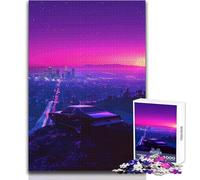 Rompecabezas Synthwave Skyline de 1000 Piezas para Adolescentes Aprendizaje Consciente Juego Divertido Celebraciones alegres Tamaño 50x75cm