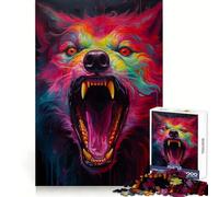Rompecabezas Synthwave Wolf de 1000 Piezas para Adultos, Juguete de lógica Mental, diversión Tranquila, Corte Firme, Regalo preciado 50x75cm