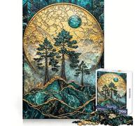 Rompecabezas Taiga Majesty Kintsugi Art de 1000 Piezas para Adultos, Juguete de lógica Fuerte, Alivio de la ansiedad, Borde Transparente, Regalo para Festivales 38x52cm