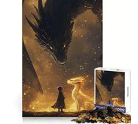 Rompecabezas Tairn and Andarna Fourth Wing para Adolescentes, 1000 Piezas, Juguete cognitivo, pasatiempo Tranquilo, Borde Premium, 38x26cm