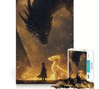 Rompecabezas Tairn y Andarna Fourth Wing de 1000 Piezas para Adultos Juguete Intelectual para Relajarse y divertirse Pieza de Arte 38x52cm