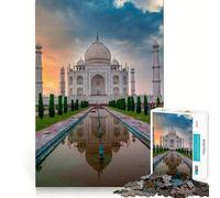 Rompecabezas Taj Mahal al Atardecer, 1000 Piezas para Adultos, Think Smart Toy, Juego de Interior, Corte preciso, Bonito Regalo 38x26cm