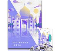 Rompecabezas Taj Mahal de 1000 Piezas para Adultos y Adolescentes Ayuda a ejercitar el Cerebro Juguetes adictivos para Cultivar la Paciencia Gran Regalo 50x75cm