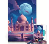 Rompecabezas Taj Mahal de la India, 1000 Piezas, para Adolescentes, Juguete de lógica Resistente, Actividad en casa, Borde Transparente, Regalo preciado 50x75cm