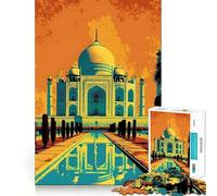 Rompecabezas Taj Mahal India Colors para Adultos, 1000 Piezas, Think Smart Toy Home, Enjoy Precision Cut Wall Art Decor 50x75cm