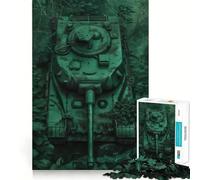 Rompecabezas Tanque Camuflado para Adolescentes, 1000 Piezas, Juguete de Lógica, Divertido y Calma, Bordes Lisos, Regalo de Cumpleaños 38x52cm