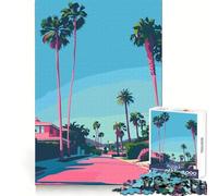 Rompecabezas Tarde en Beverly Hills de 1000 Piezas para Adolescentes Entrenamiento de concentración, Tiempo Libre, unión Perfecta, Regalo Encantador (50x75cm)