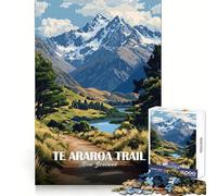 Rompecabezas Te Araroa Trail, Paisaje de Nueva Zelanda, 1000 Piezas, para Adultos, Agilidad Mental, Ocio Relajado, unión Segura, cálido, (50x75cm)